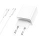 СЗУ Borofone BA67A PD20W+QC3.0 (1USB-A/1C) + кабель Type-C to Type-C Белый фото 1
