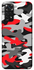 Чехол itsPrint Красно-серый камуфляж для Xiaomi Redmi Note 11 (Global) / Note 11S