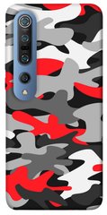 Чехол itsPrint Красно-серый камуфляж для Xiaomi Mi 10 / Mi 10 Pro