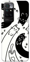 Чехол itsPrint Черно-белые коты для Xiaomi Redmi 10