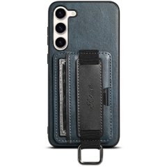 Кожаный чехол Wallet case and straps для Samsung Galaxy A34 5G Синий / Blue