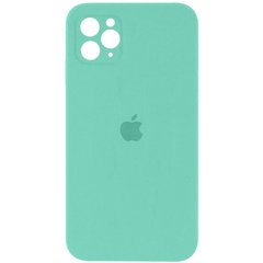 Чохол Silicone Case Square Full Camera Protective (AA) для Apple iPhone 11 Pro (5.8") Бірюзовий / Turquoise