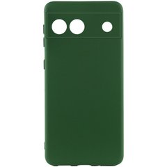 Чехол Silicone Cover Lakshmi Full Camera (A) для Google Pixel 6a Зеленый / Dark green