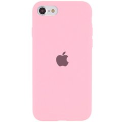 Чохол Silicone Case Full Protective (AA) для Apple iPhone SE (2020) Рожевий / Light pink