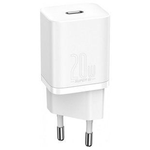 СЗУ Baseus Super Si Quick Charger PD20W (1USB-C) (CCSUP-B) Белый