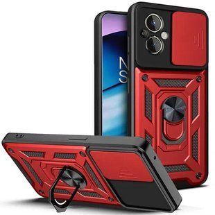 Чехол Ummi Camshield Serge Ring для Xiaomi Poco M5 Красный / Red