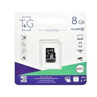 Карта памяти T&G microSDHC Class 10 - 8GB (без адаптера) Черный