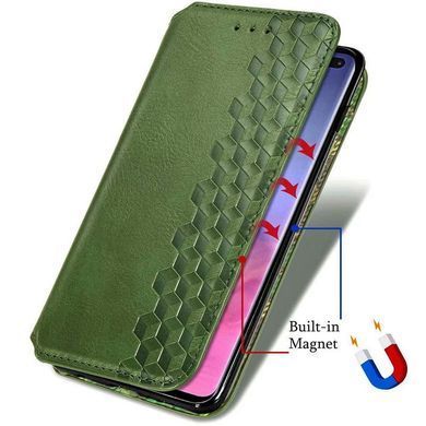 Кожаный чехол-книжка GETMAN Cubic (PU) для Samsung Galaxy A12 / M12 Зеленый