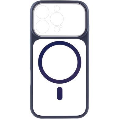 Чехол TPU+PC GETMAN Moon Clear with MagSafe для Apple iPhone 16 Pro Max (6.9") Blue