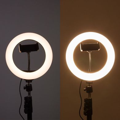 Кольцевая светодиодная LED лампа Arc Ring 10" + tripod 2.1m Black