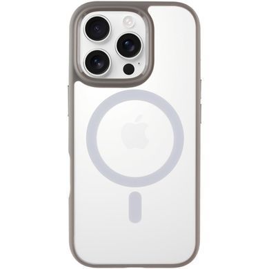 TPU+PC чехол Blueo Skin Friendly Frosted with Magnetic Fit для Apple iPhone 16 Pro (6.3") Серый / Grey