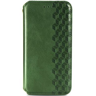 Кожаный чехол-книжка GETMAN Cubic (PU) для Samsung Galaxy A12 / M12 Зеленый