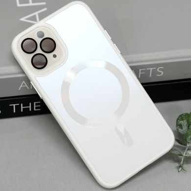 Чохол TPU+Glass Sapphire Midnight with MagSafe для Apple iPhone 15 Pro Max (6.7") Білий / White