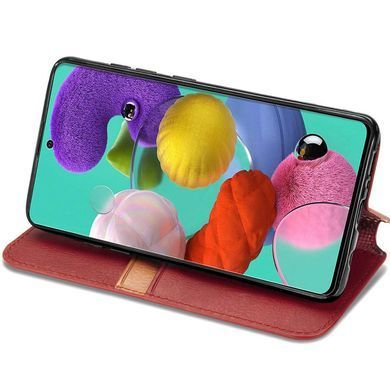 Кожаный чехол-книжка GETMAN Cubic (PU) для Xiaomi Redmi 9C Красный