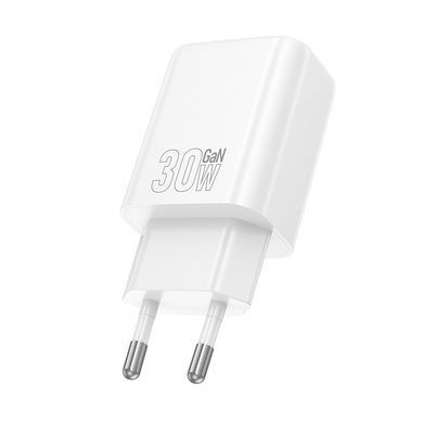 МЗП Hoco N63 Gentle PD30W+QC3.0 (1USB-A/1C) + кабель Type-C to Lightning White