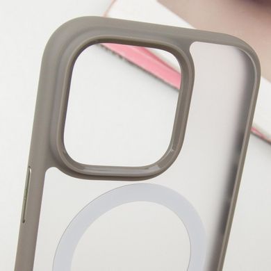 TPU+PC чехол Blueo Skin Friendly Frosted with Magnetic Fit для Apple iPhone 16 Pro (6.3") Серый / Grey