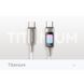 Дата кабель Usams US-SJ750 With Colorful Light TC Ser. Type-C to Type-C 100W (1.2m) Titanium фото 2