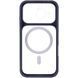 Чехол TPU+PC GETMAN Moon Clear with MagSafe для Apple iPhone 16 Pro Max (6.9") Blue фото 3