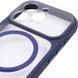 Чехол TPU+PC GETMAN Moon Clear with MagSafe для Apple iPhone 16 Pro Max (6.9") Blue фото 4