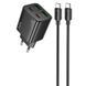 МЗП Hoco N55 Fundador PD20W+QC3.0 (2USB-A/2C) + кабель Type-C to Type-C Black фото 1