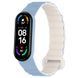 Ремешок Dual-color Magnetic для Xiaomi Mi Band 7/6/5/4/3 Lilac Blue / White