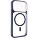 Чохол TPU+PC GETMAN Moon Clear with MagSafe для Apple iPhone 16 Pro Max (6.9") Blue