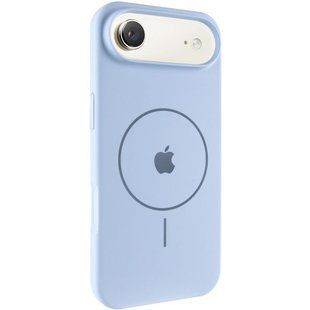 Чехол Silicone Case Full Protective (AA) V2 with MagSafe для Apple iPhone 17 Air (6.5") Голубой / Lilac Blue