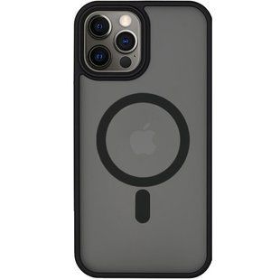 TPU+PC чехол Metal Buttons with Magnetic Fit для Apple iPhone 14 Pro Max (6.7") Черный / Black
