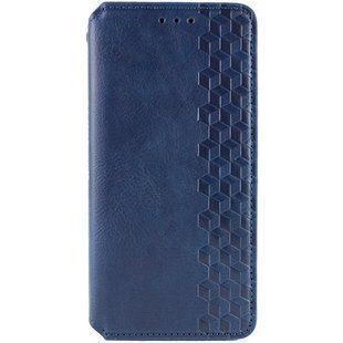 Кожаный чехол-книжка GETMAN Cubic (PU) для Samsung Galaxy A07 Синий