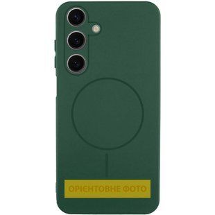 Чехол Silicone Cover Lakshmi Full Camera (AA) with Magnetic Fit для Samsung Galaxy A07 Зеленый / Dark green