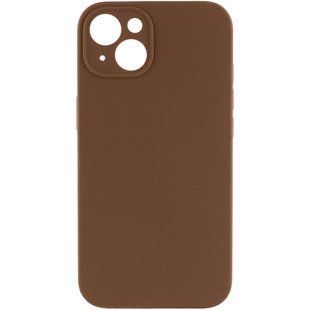 Чохол Silk Full Camera Protective (AA) NO LOGO для Apple iPhone 13 (6.1") Коричневий / Brown