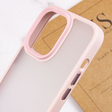 TPU+PC чохол Metal Buttons для Apple iPhone 15 Pro (6.1") Рожевий / Pink