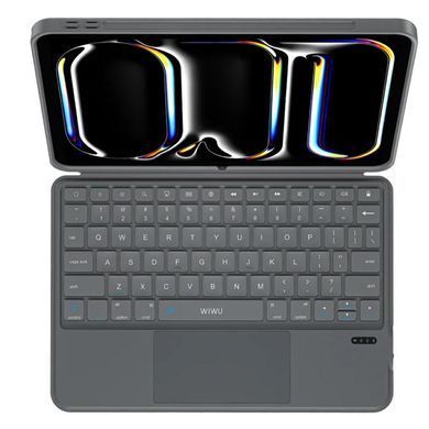 Уценка Клавиатура-чехол WIWU MK-005 3 in 1 for iPad Pro 11" (2024) Bluetooth Вскрытая упаковка / Grey