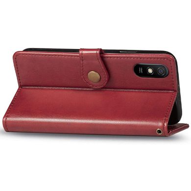 Кожаный чехол книжка GETMAN Gallant (PU) для Xiaomi Redmi 9A Красный