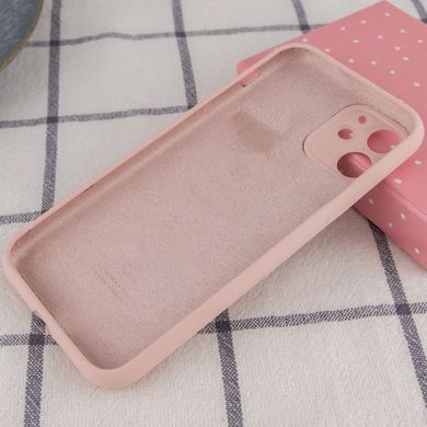 Чохол Silicone Case Full Camera Protective (AA) для Apple iPhone 12 (6.1") Рожевий / Pink Sand