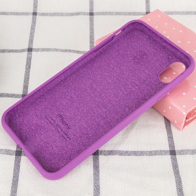 Чохол Silicone Case Full Protective (AA) для Apple iPhone X (5.8") / XS (5.8") Фіолетовий / Grape