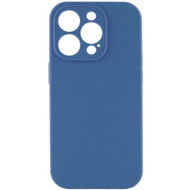 Уценка Чехол Silicone Case Full Camera Protective (AA) NO LOGO для Apple iPhone 15 Pro (6.1") Эстетический дефект / Синий / Blue Jay