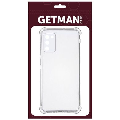 TPU чохол GETMAN Ease logo посилені кути Full Camera для Samsung Galaxy A03s Безбарвний (прозорий)