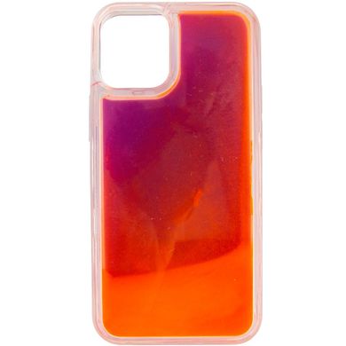 Неоновый чехол Neon Sand glow in the dark для Apple iPhone 12 Pro Max (6.7") Фиолетовый / Оранжевый