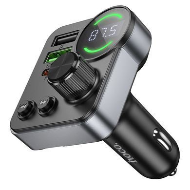 АЗУ FM модулятор Hoco E86 Alegria PD30W+QC3.0 48W (2USB-A/1C) Black