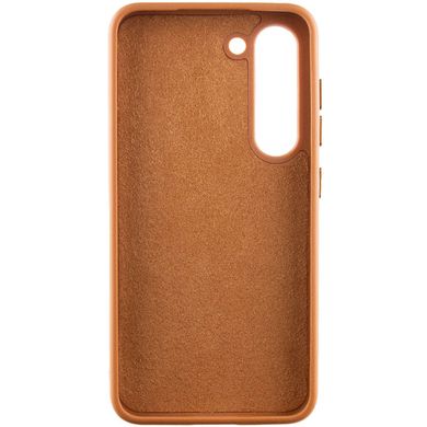 Шкіряний чохол Bonbon Leather Metal Style для Samsung Galaxy S22 Коричневий / Brown
