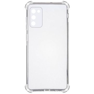 TPU чехол GETMAN Ease logo усиленные углы Full Camera для Samsung Galaxy A03s Бесцветный (прозрачный)