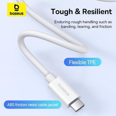 Дата кабель Baseus Superior Series 2 USB4 Full-Function Type-C to Type-C 240W (1m) (P10365200211) Moon White