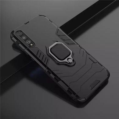 Ударопрочный чехол Transformer Ring for Magnet для Huawei Y8p (2020) / P Smart S Черный / Soul Black