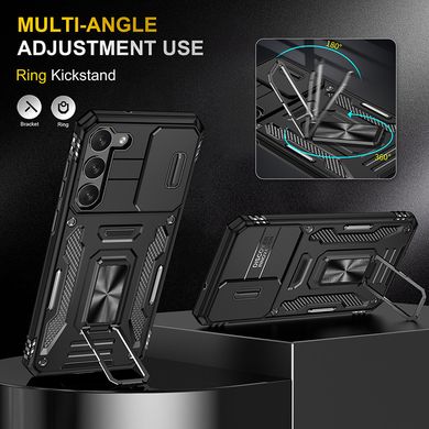 Ударопрочный чехол Camshield Army Ring для Samsung Galaxy S23 Черный / Black