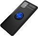 TPU чехол Deen ColorRing под магнитный держатель (opp) для Samsung Galaxy M31s Черный / Синий фото 1