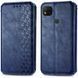 Шкіряний чохол-книжка GETMAN Cubic (PU) для Xiaomi Redmi 9C Синій фото 4
