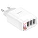 СЗУ Hoco C93A Easy charge 3-port digital display charger Белый фото 4