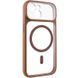 Чехол TPU+PC GETMAN Moon Clear with MagSafe для Apple iPhone 13 (6.1") Brown