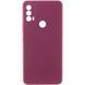 Чехол Silicone Cover Lakshmi Full Camera (AAA) для Motorola Moto E40 Бордовый / Plum